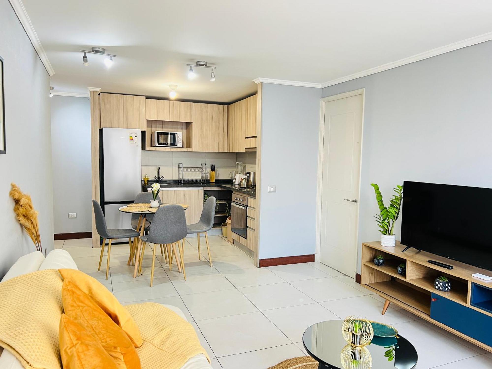 Centro, A Dos Cuadras Del Metro Santa Ana Apartamento Santiago